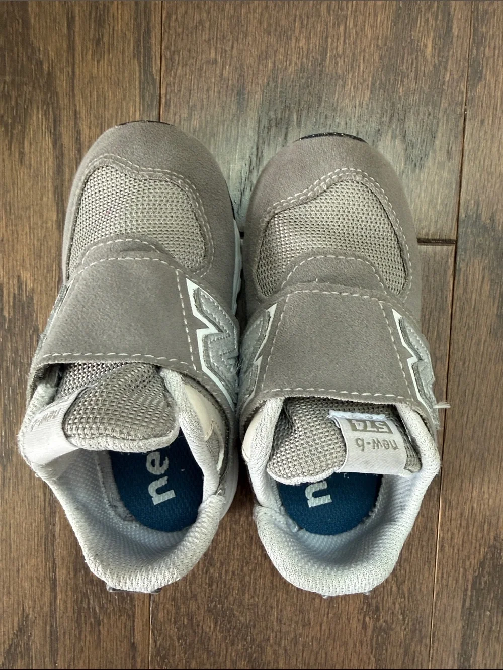 New Balance New-b 574 Gray Velcro Sneakers